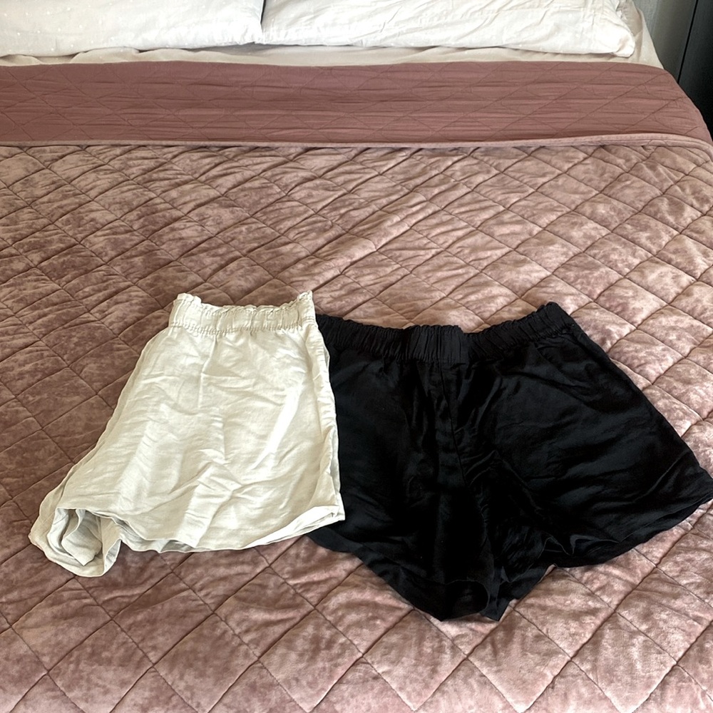 Linen blend shorts